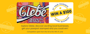 Pick up a Glebe Passport from any of the businesses below and you could win a $100 voucher!