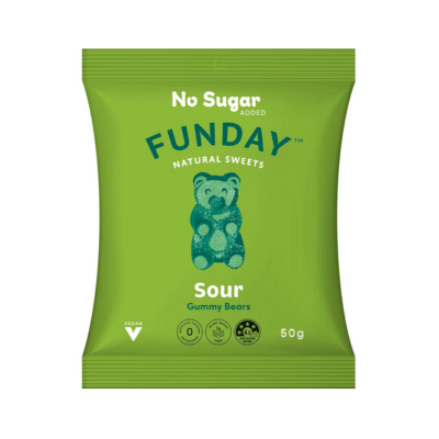 Funday Sour Vegan Gummy Bears 50g