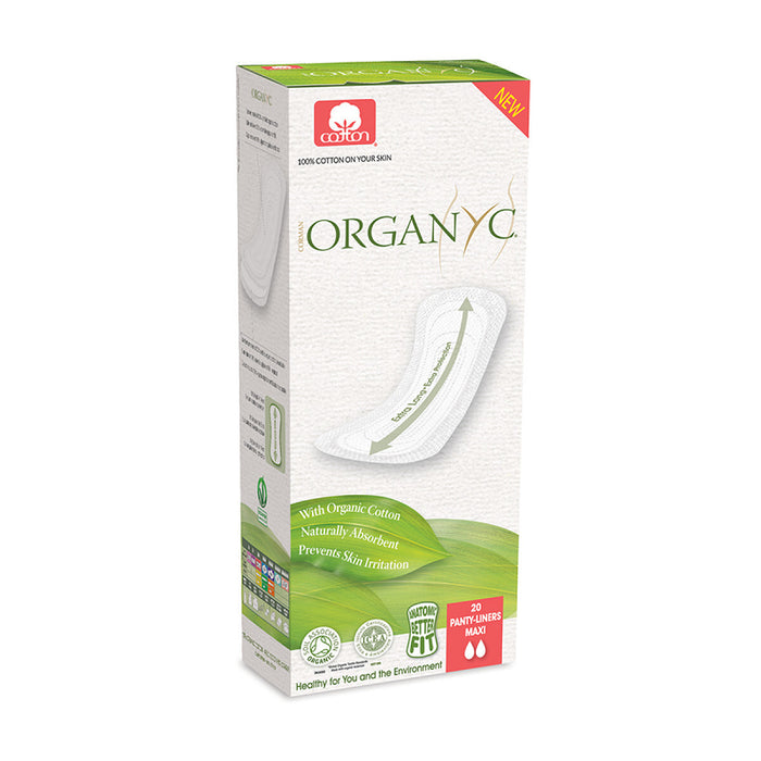 Organyc Flat Maxi Panty Liners 20pk