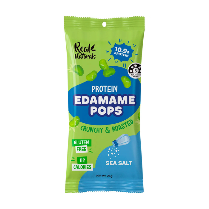 Real Naturals Protein Edamame Pops Sea Salt 26g