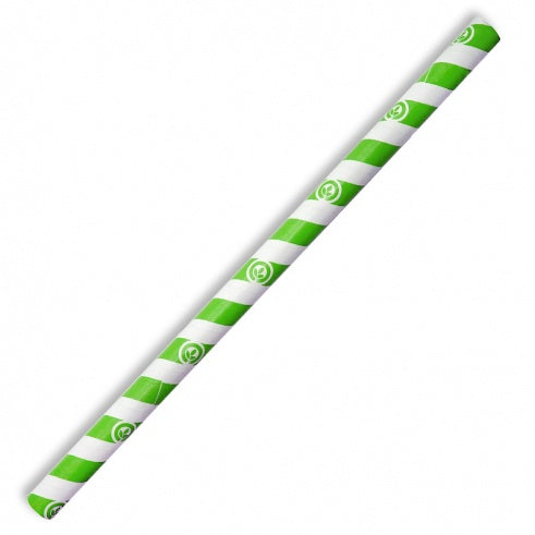 BioPak Green Stripe BioStraws 250pk