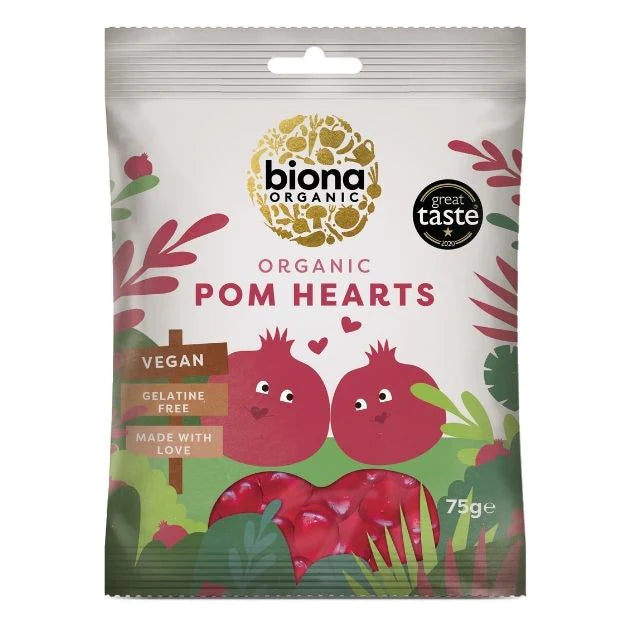 Biona Pomegranate Hearts 75g