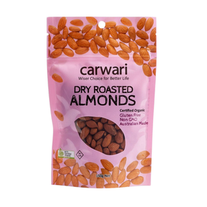 Carwari Organic Almonds Dry Roasted 150g