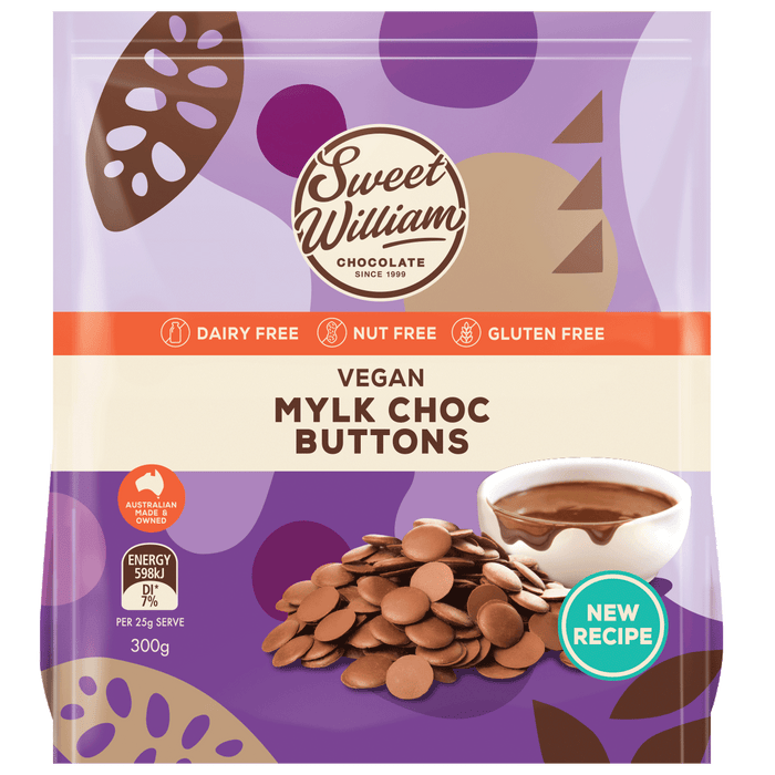 Sweet William  Chocolate Baking Buttons 300g (cold)