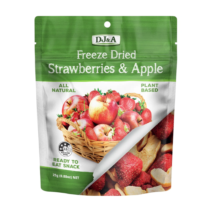 DJ&A Freeze Dried Strawberries & Apple 25g