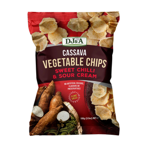 DJ&A Cassava Vegetable Chips Sweet Chilli & Sour Cream 100g