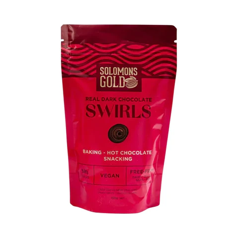 Solomons Gold Dark Choc Swirls - Original 150g (cold)