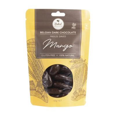 Naked Chocolate Co Dark Chocolate Freeze Dried Mango 100g