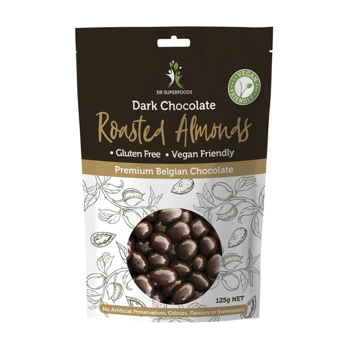 Dr Superfoods Roasted Almonds Dark Chocolate 125g (cold)