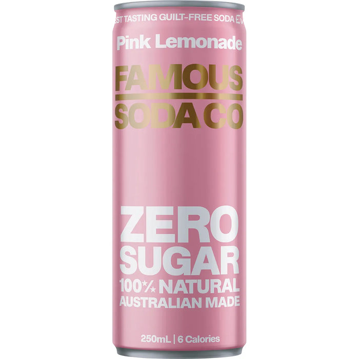 Famous Zero Sugar Soda Pink Lemonade 250ml