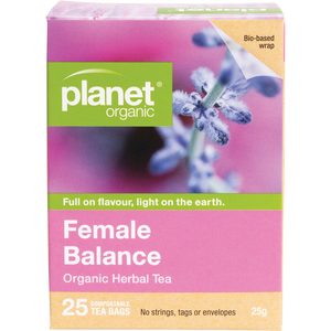 Planet Organic Female Balance Herbal Tea 25pk