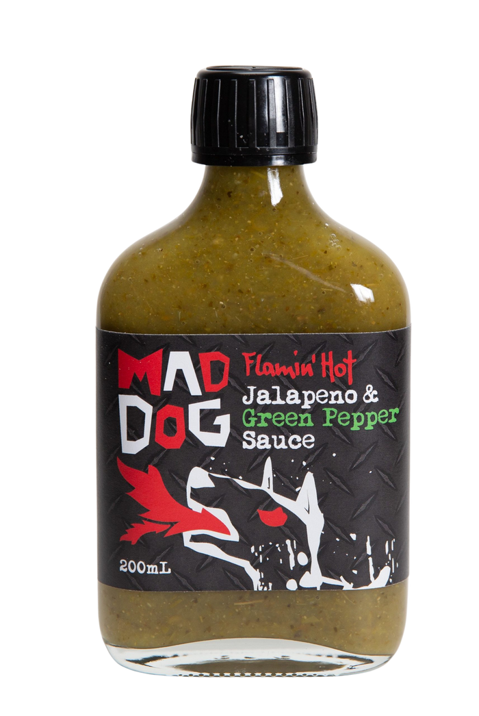 Mad Dog Sauces - Flamin’ Hot Jalapeno & Green Pepper Sauce 200ml