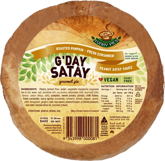 Funky Pie - GDay Satay 270g (cold)