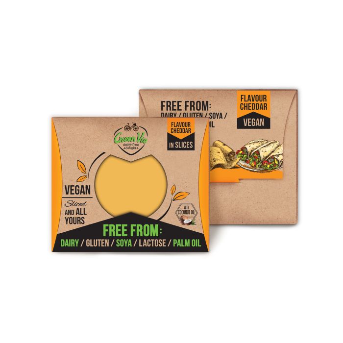 Green Vie Slices Cheddar 180g (cold)