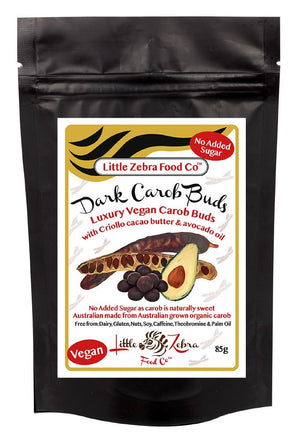 Little Zebra Chocolates Carob Buds Dark 85g (cold)