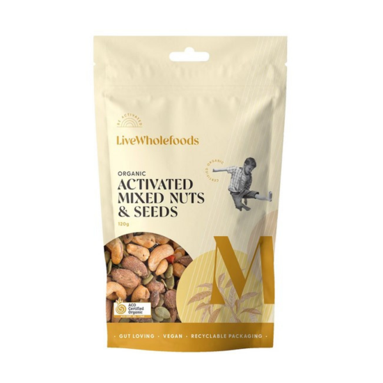 Live Wholefoods Organic Activated Mixed Nuts 120g