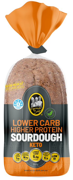 Herman Brot Bread - High Protein Lower Carb Sourdough 550g (cold)