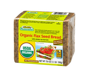 Mestemacher Organic Flaxseed Bread 500g (cold)