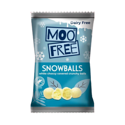 Moo Free White Chocolate Snowballs 35g (cold)