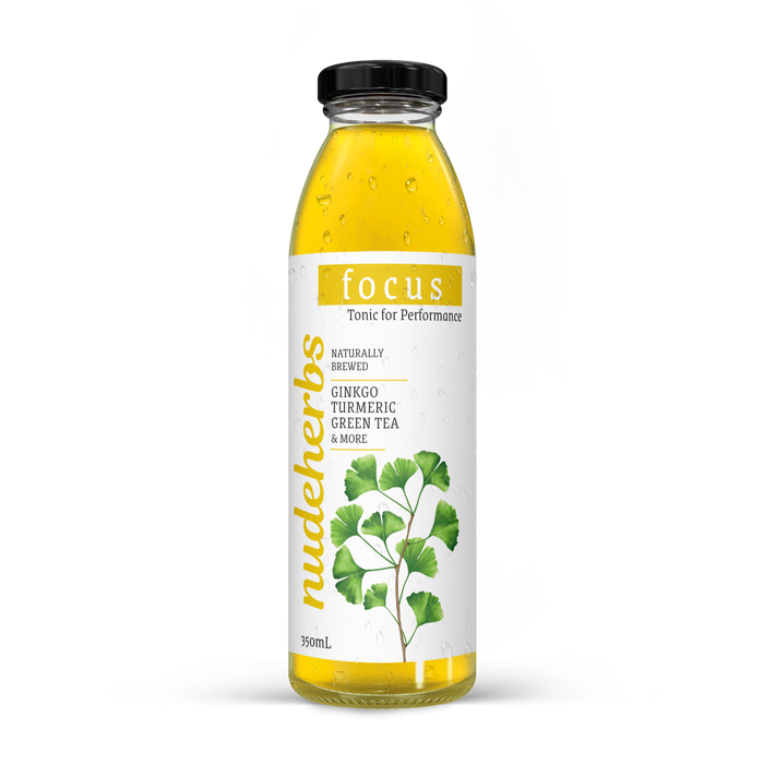 Nude Herbs Herbal Tonic - Focus 350ml (Natural Peach flavour) (cold)