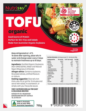 Nutrisoy Tofu - Certified Organic - Large Tofu 750g (cold)