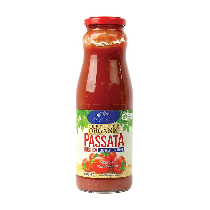 Chefs Choice Organic Passata - Rustica Crushed Tomatoes 680g