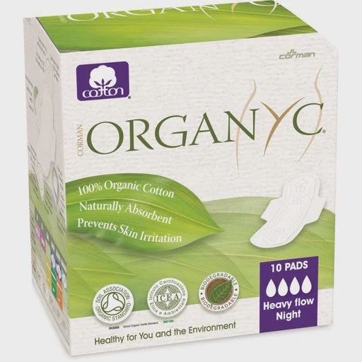 Organyc Ultra Thin Pads - Heavy Wings 10pk