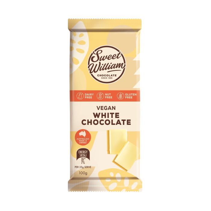 Sweet William White Chocolate Bar 100g (cold)
