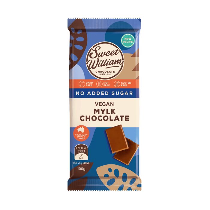 Sweet William Mylk Chocolate (No Added Sugar) 100g (cold)