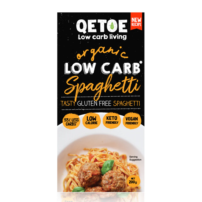 Qetoe GF Organic Low Carb Spaghetti 200g
