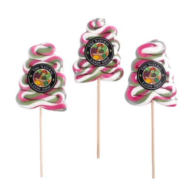 The Natural Candy Shop Christmas Tree Swirl Lollipop, 85g