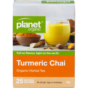 Planet Organic Turmeric Chai Herbal Tea 25pk
