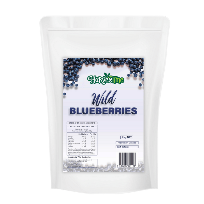 Harvestime Wild Blueberries 1kg (cold)