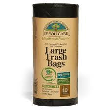 If You Care Large Black Recycled Rubbish Bags