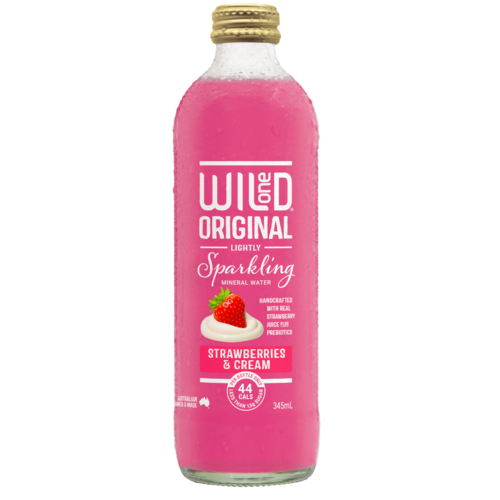 Wild One Lightly Sparkling Mineral Water - Strawberries & Cream 345ml