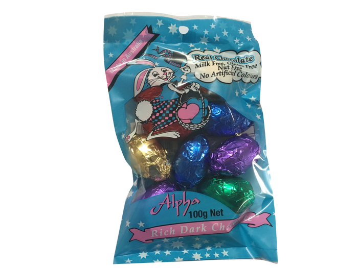 Alpha Medium Rich Dark Chocolate Easter Eggs 100g (cold)