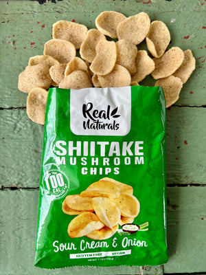 Real Naturals Shiitake Mushroom Chips - Sour Cream & Onion  32g