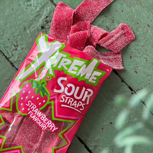 Xtreme Sour Straps - Strawberry 160g