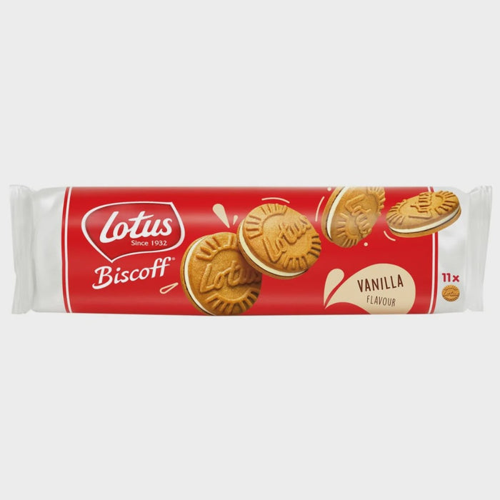 Lotus Biscoff Cream Sandwich Biscuits - Vanilla 110g