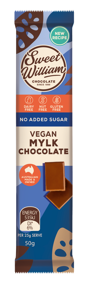 Sweet William Mylk Chocolate (No Added Sugar) 50g (cold)