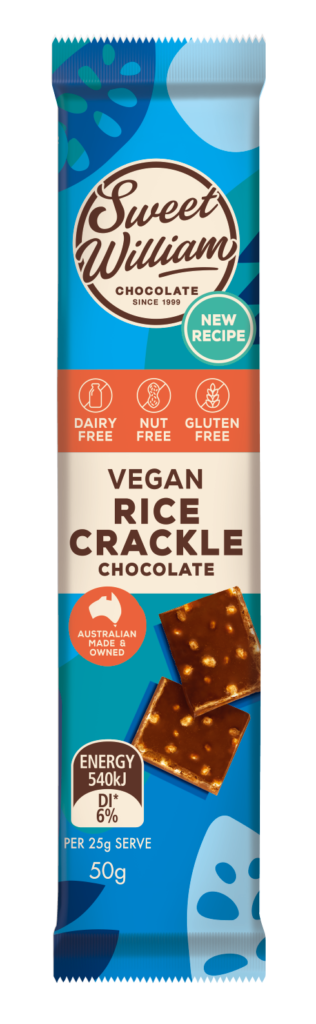 Sweet William Rice Crackle Chocolate 50g (cold)