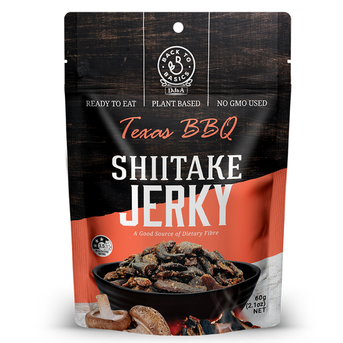 Back To Basics Shiitake Jerky - Texas BBQ 60g