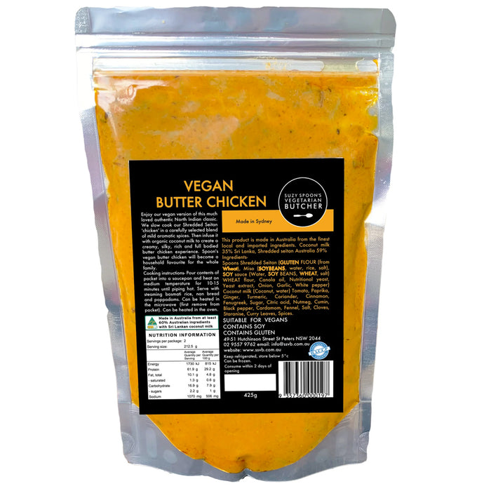 Suzy Spoons Vegan Butter Chicken 425g (cold)
