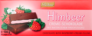 Bohme Raspberry Creme Filled Chocolate 100g