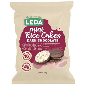 Leda Mini Rice Cakes - Dark Chocolate 60g