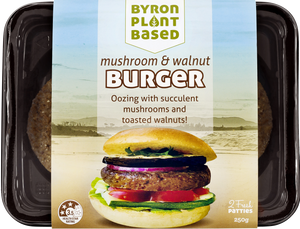 Byron Plant Based Mushroom & Walnut Burger 250g (cold)